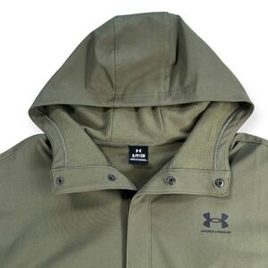 Under Armour Unstoppable Anorak Jacket Mens Small Olive Green Hooded 1386575-390